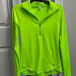 Under Armor Neon Green Cold Gear Long Sleeves Shirt